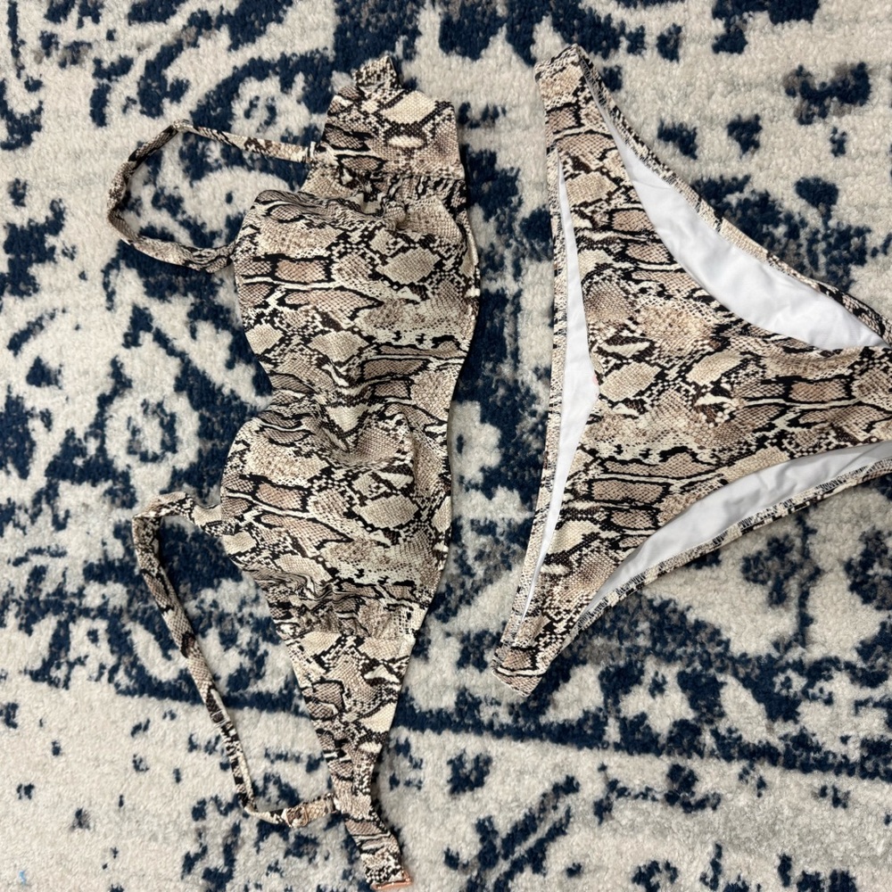 Snake Print Bikini Set